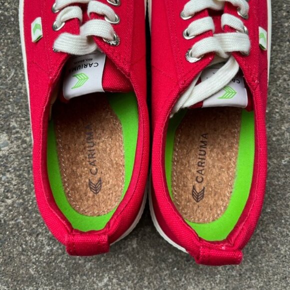 CARIUMA OCA Low Red Canvas Sneaker Sz 7.5 - Picture 6 of 9